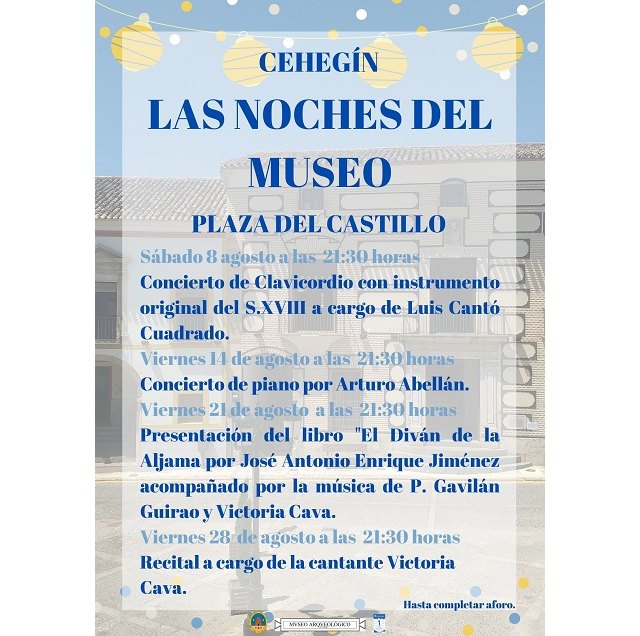 “Las noches del Museo”, cultura en la Plaza del Castillo de Cehegín